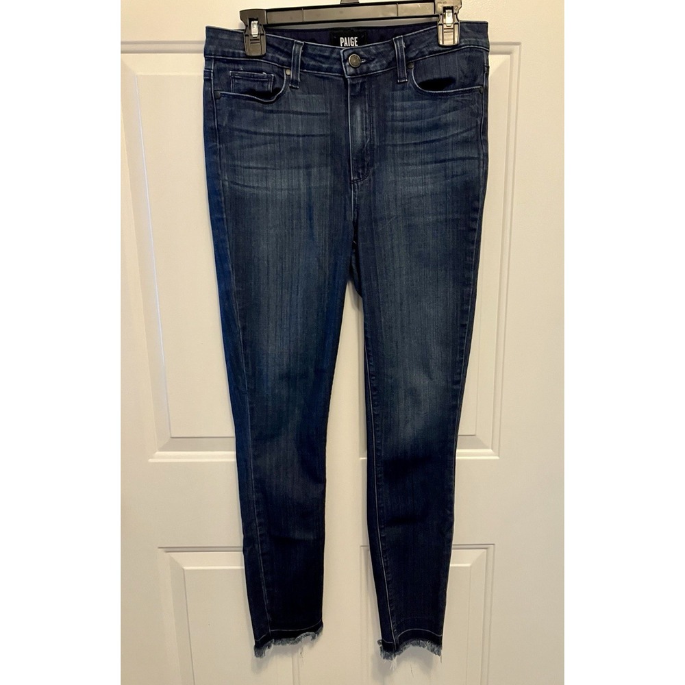 Paige Jeans Hoxton Slim Women's Size 30 Raw‎ Hem Blue Made In USA